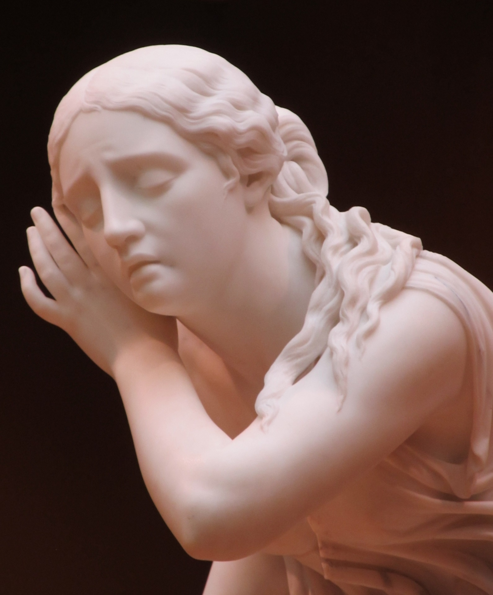 Randolph Rogers sculpture Nydia, The Blind Flower Girl of Pompeii