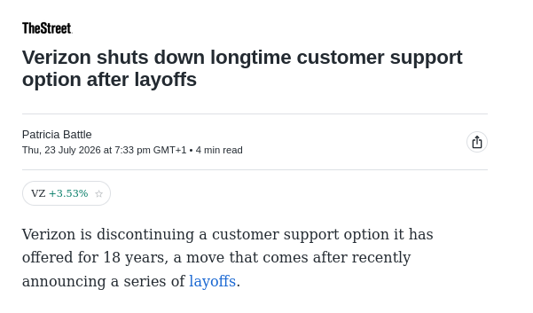 techrights.org - Verizon is Over 200 Billion Dollars in Debt (US Telecoms Collapsing, Wrapping Up the Failure in 'Hey Hi' Clothing)