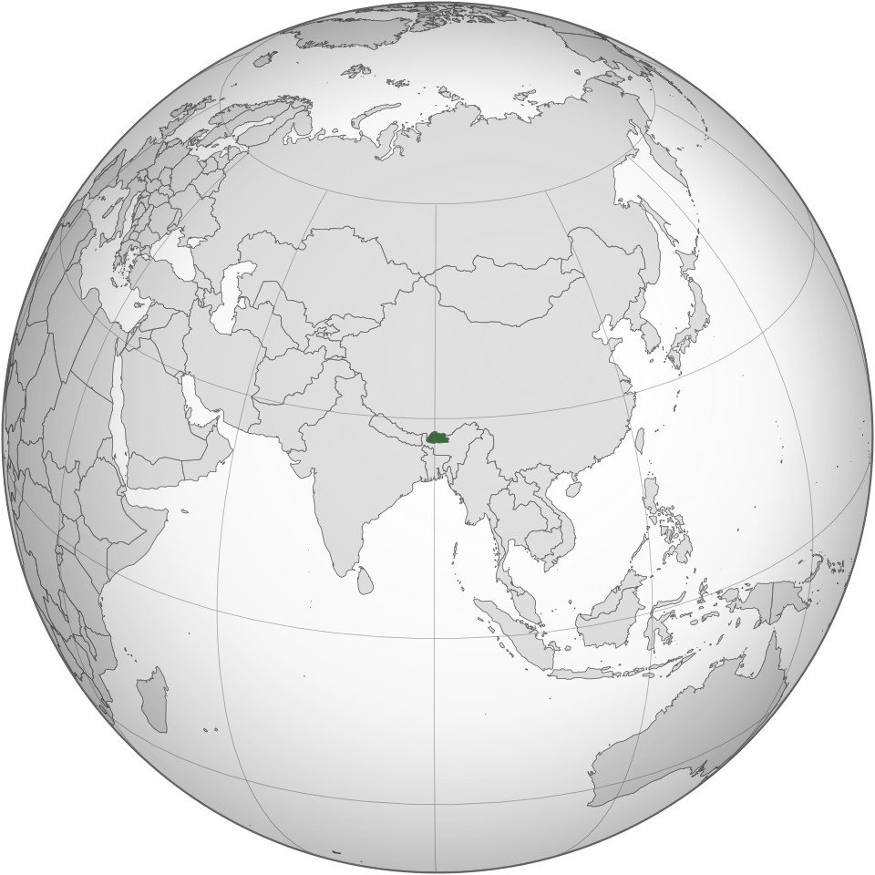 Location of Bhutan
