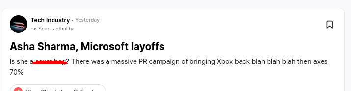 Asha Sharma, Microsoft layoffs