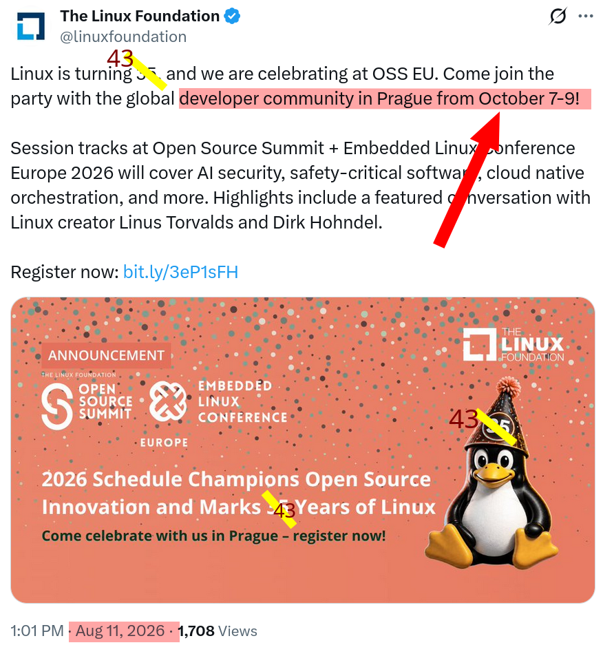 Session tracks at Open Source Summit + Embedded Linux Conference Europe 2026 will cover AI security, safety-critical software, cloud native orchestration, and more. Highlights include a featured conversation with Linux creator Linus Torvalds and Dirk Hohndel.