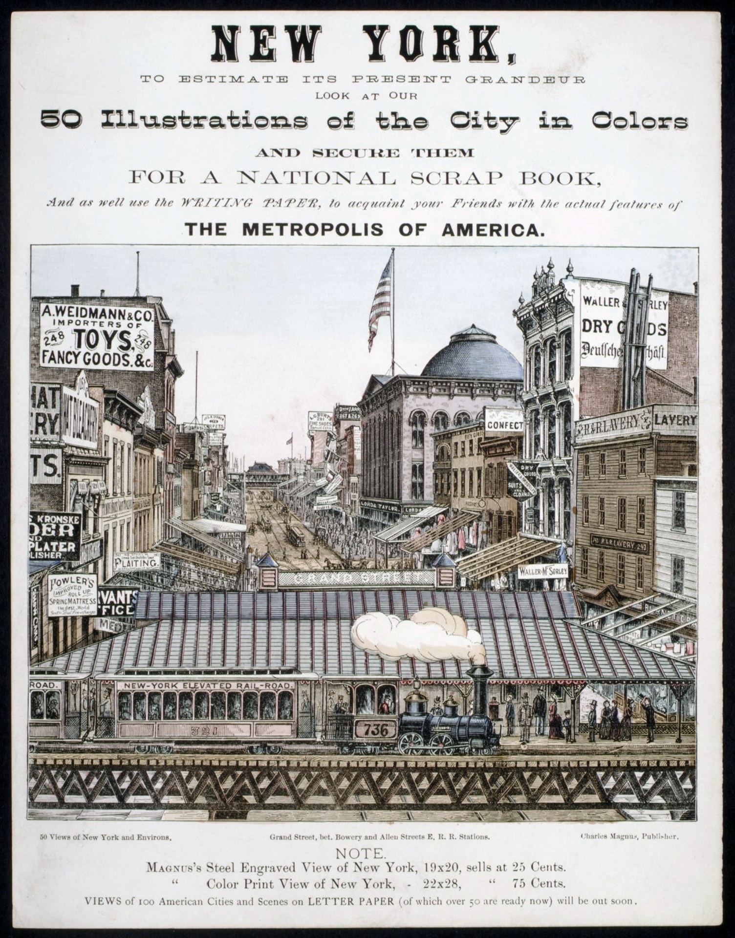 Vintage print of New York City