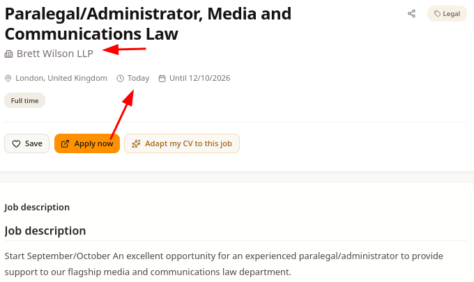 October An excellent opportunity for an experienced paralegal administrator to provide support to our flagship media and communications law department