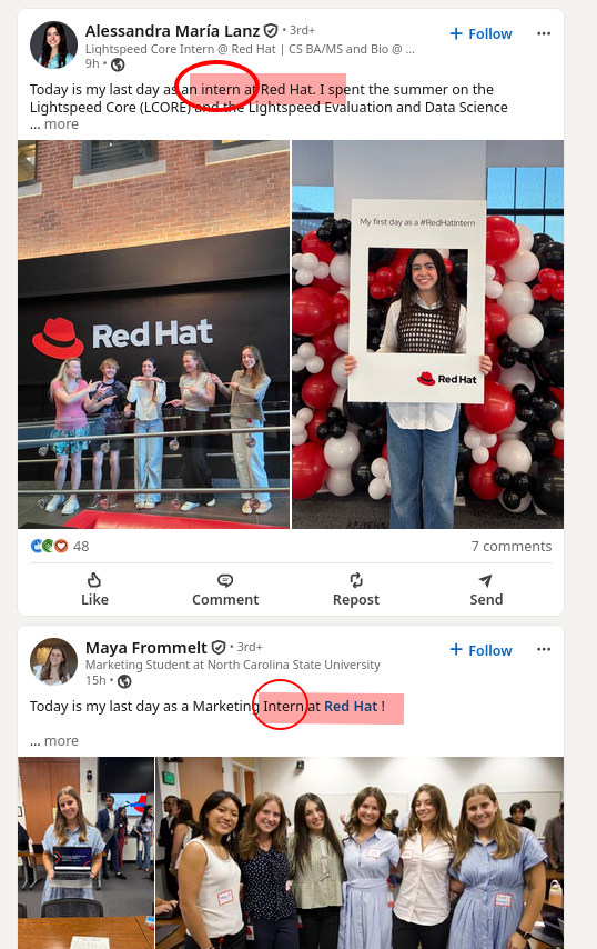 Today is my last day as a Marketing Intern at Red Hat !