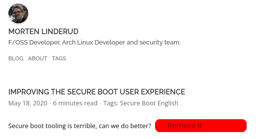 Improving the Secure Boot user experience [Remove it]