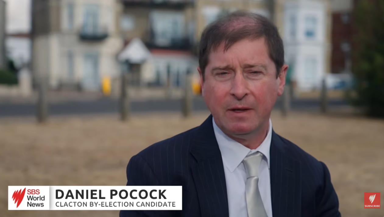 Nigel Farage takes on Count Binface in Clacton by-election