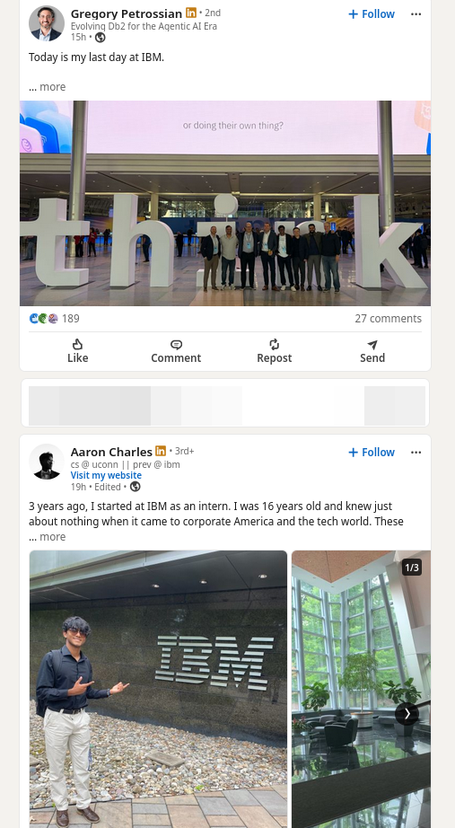 Today is my last day at IBM.