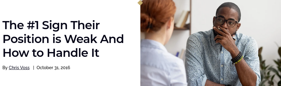The #1 Sign Their Position is Weak And How to Handle It