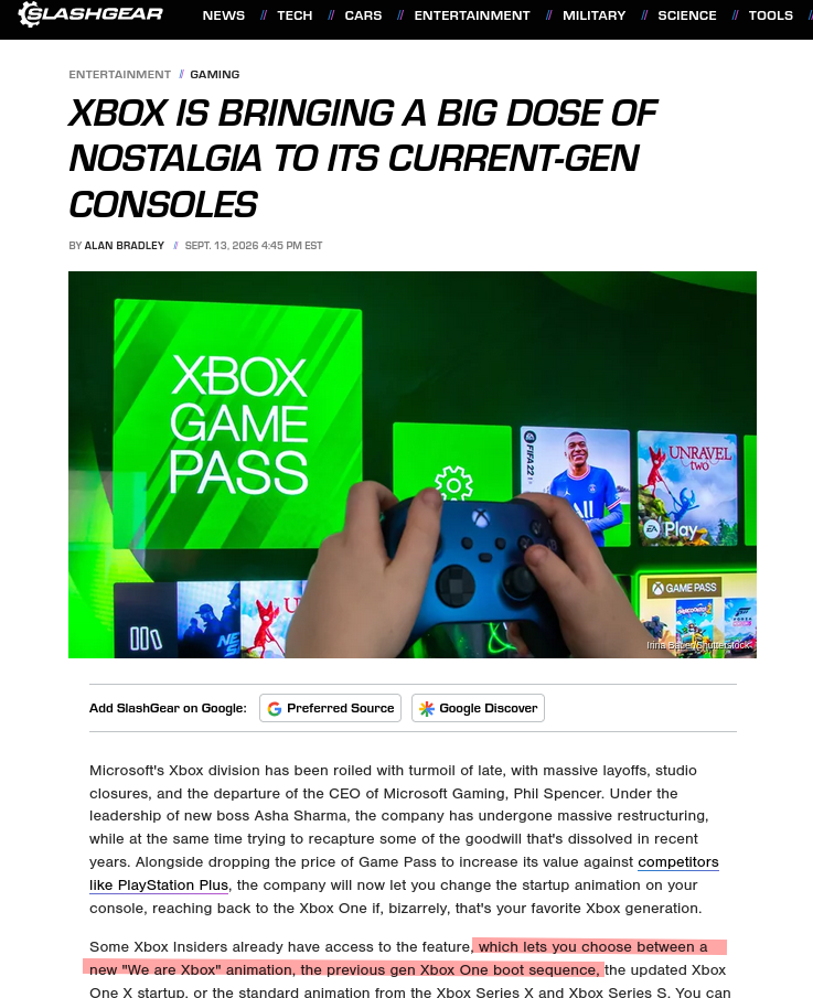 Some Xbox Insiders already have access to the feature, which lets you choose