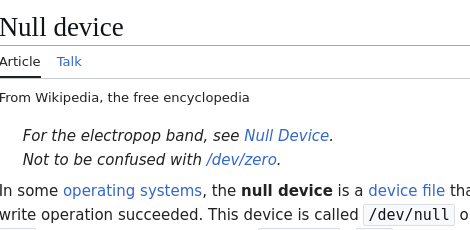 Null device