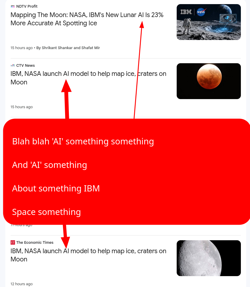 ibm layoffs: Blah blah 'AI' something something - And 'AI' something -About something IBM - Space something