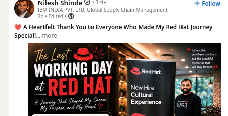  A Heartfelt Thank You to Everyone Who Made My Red Hat Journey Special!