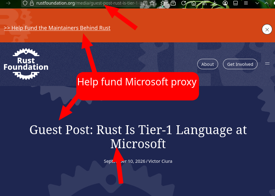 [Help fund Microsoft proxy] Guest Post: Rust Is Tier-1 Language at Microsoft