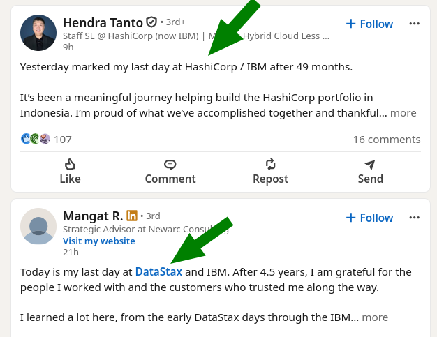 Today is my last day at DataStax and IBM. After 4.5 years, I am grateful for the people I worked with and the customers who trusted me along the way.