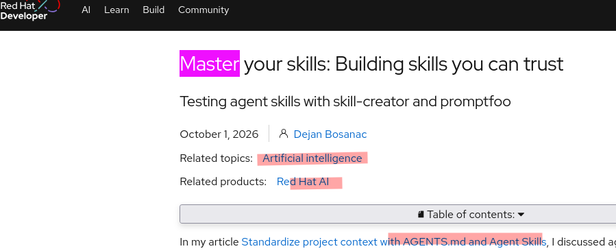 Master your skills: Building skills you can trust