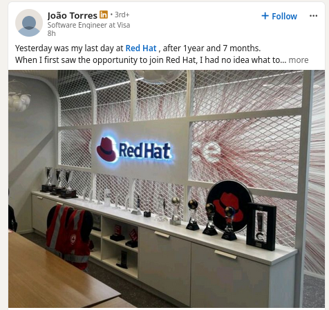 When I first saw the opportunity to join Red Hat, I had no idea what to expect, as I hadn't worked in an environment with such a strong global reputation for excellence and recognition in IT