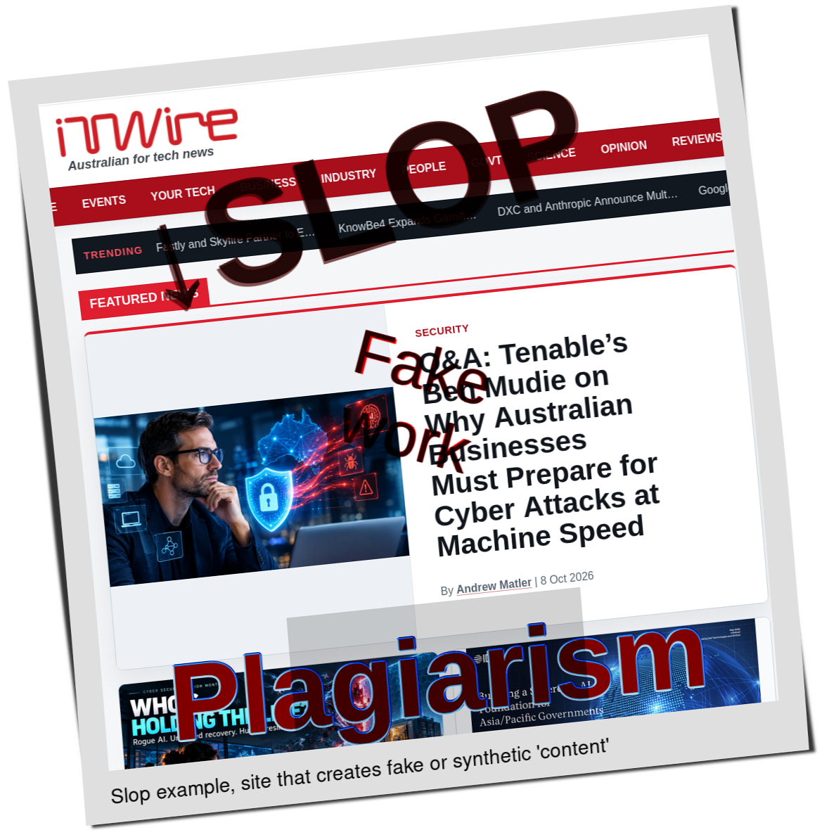 Slop or fake: itwire
