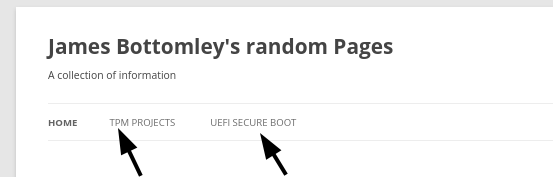 James Bottomley's random Pages