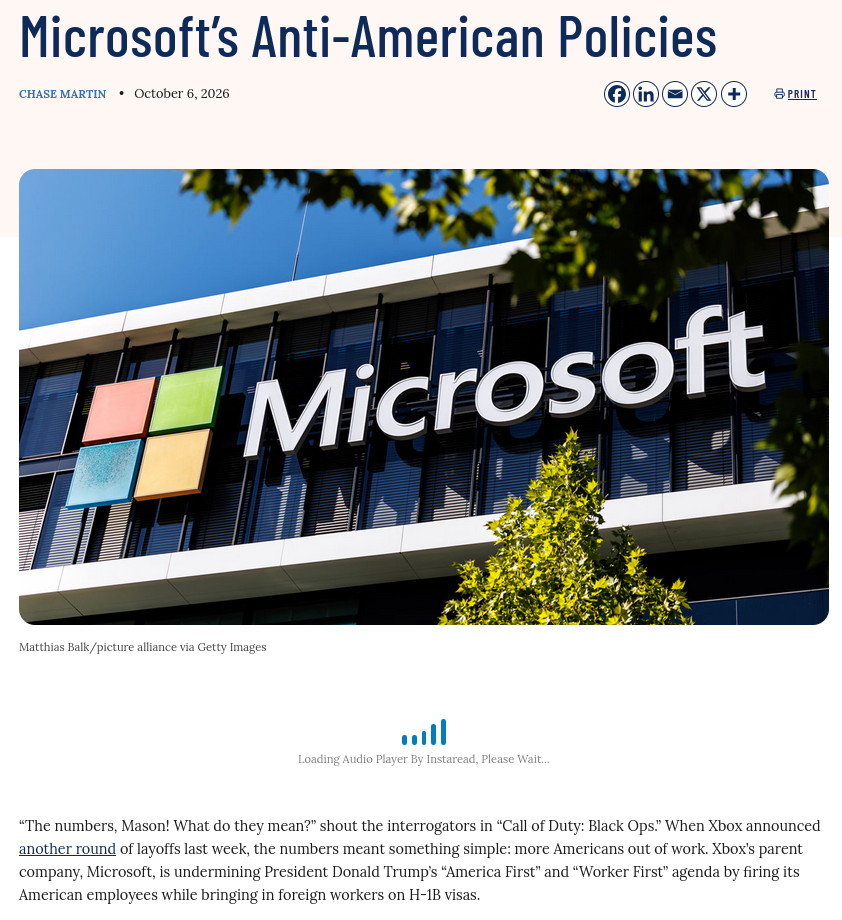 Microsoft’s Anti-American Policies