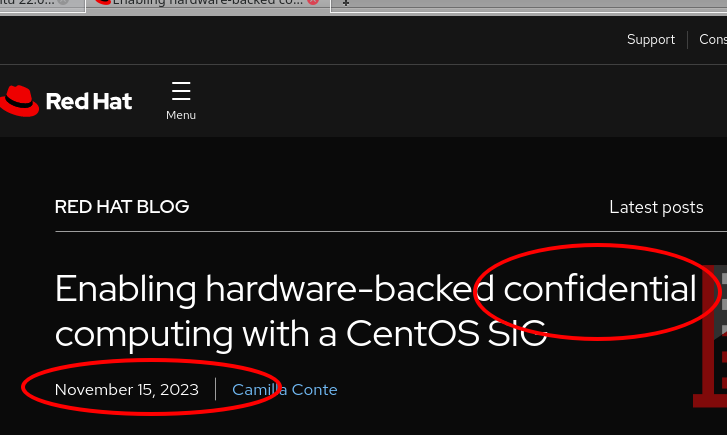 Enabling hardware-backed confidential computing with a CentOS SIG