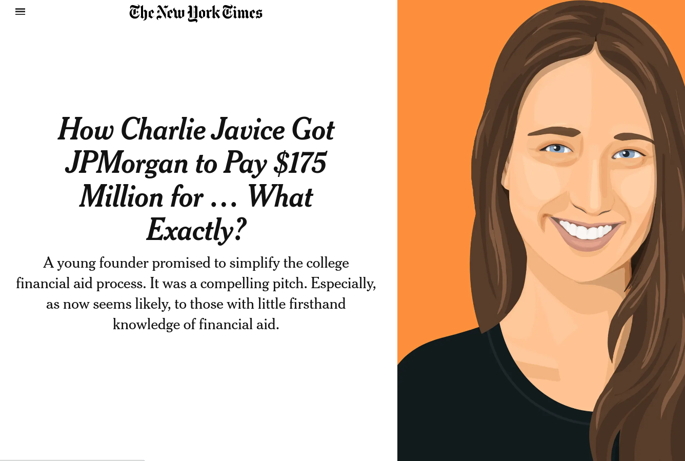 How Charlie Javice Got JPMorgan to Pay $175 Million for … What Exactly?