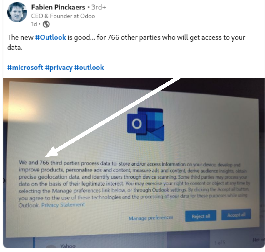 Outlook is all about the sharing!