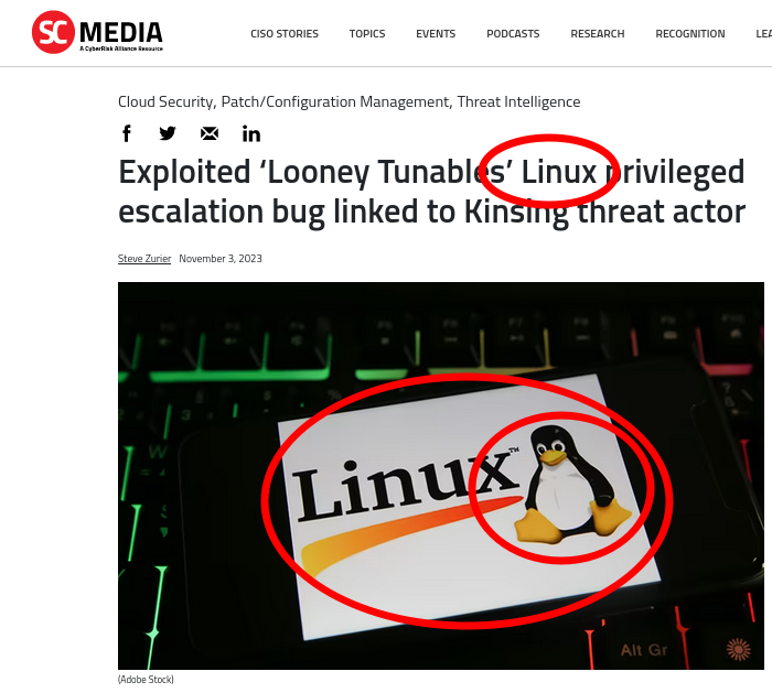 Exploited ‘Looney Tunables’ Linux privileged escalation bug linked to Kinsing threat actor