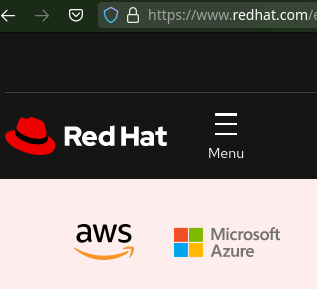 The front page of RedHat.com