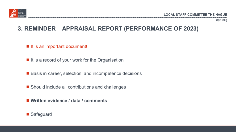 EPO appraisal slide 1