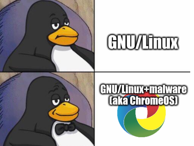 Linux Gentleman: GNU/Linux and GNU/Linux+malware (aka ChromeOS)