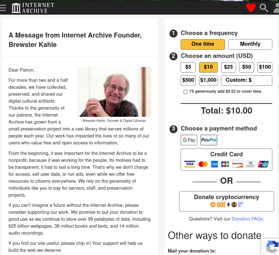 Why donate to the Internet Archive