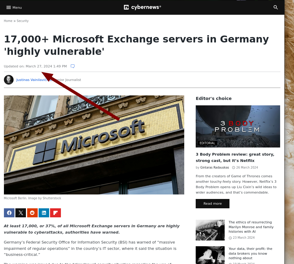 Microsoft Exchange chaos example