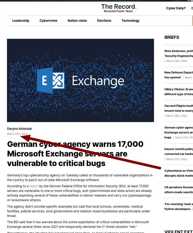 Microsoft Exchange chaos example