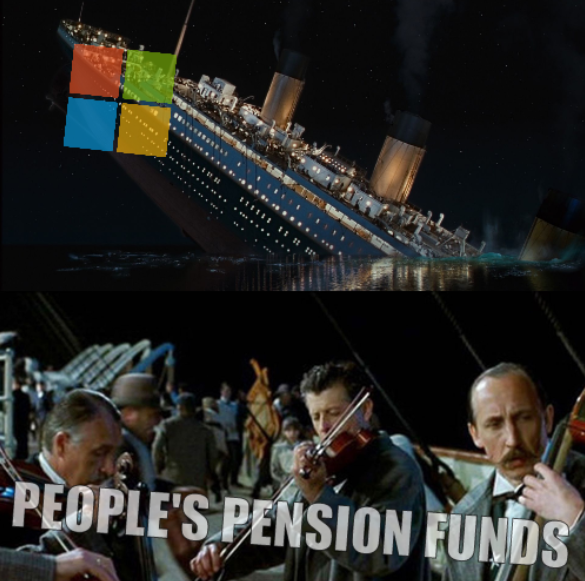 Titanic band: People's pension funds