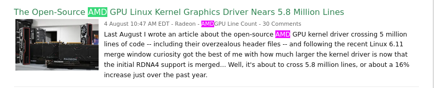 The Open-Source AMD GPU Linux Kernel Graphics Driver Nears 5.8 Million Lines