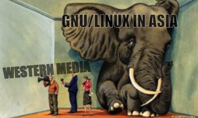 Elephant in the room: Western media and GNU/Linux in Asia