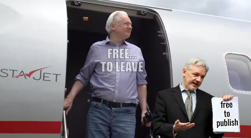 Julian Assange: Free... to leave vs free to publish