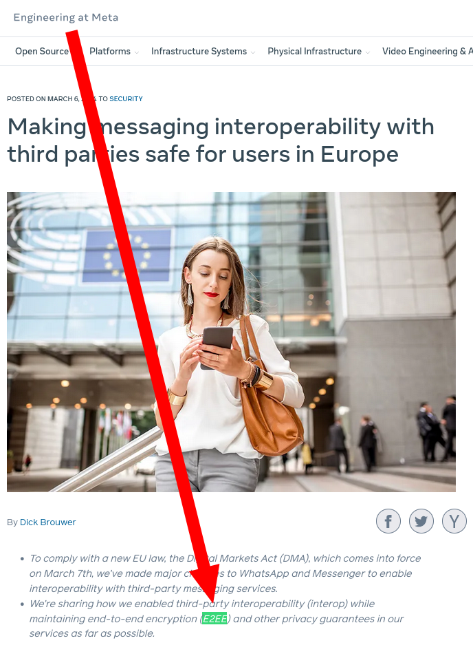 Making messaging interoperability with third parties safe for users in Europe