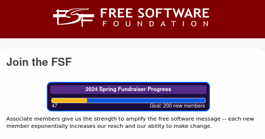 Associate members give us the strength to amplify the free software message -- each new member exponentially increases our reach and our ability to make change.