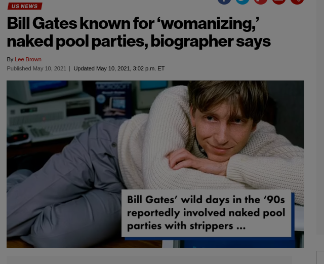 Bill Gates known for ‘womanizing,’ naked pool parties, biographer says