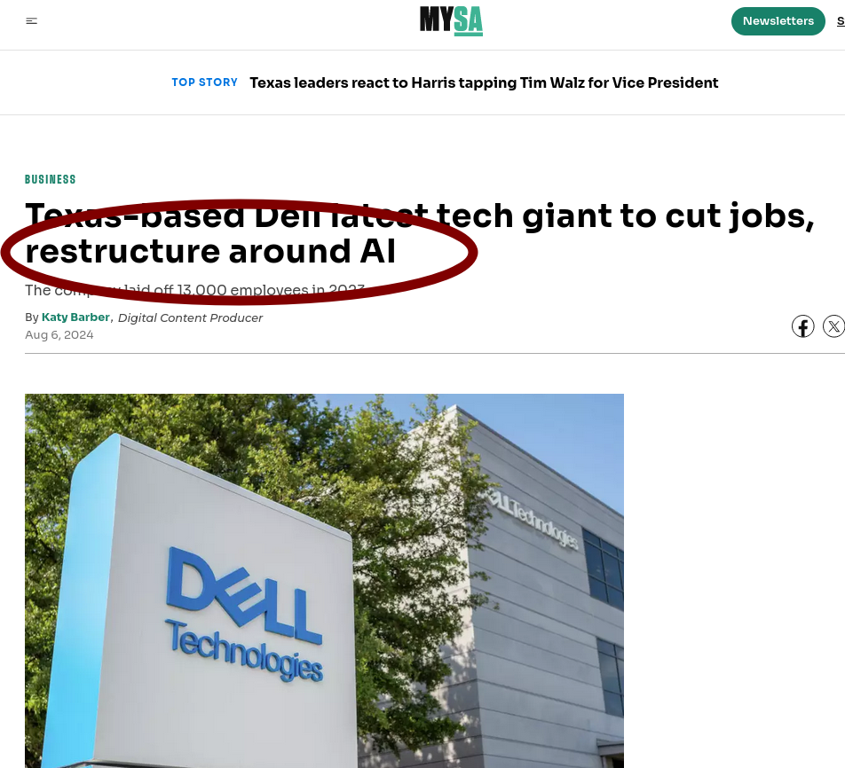 Texas-based Dell latest tech giant to cut jobs, restructure around AI