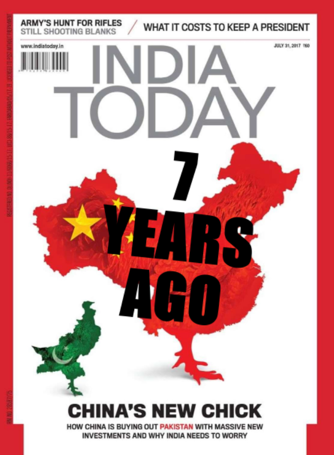 7 years ago: China Pakistan Chicken Map