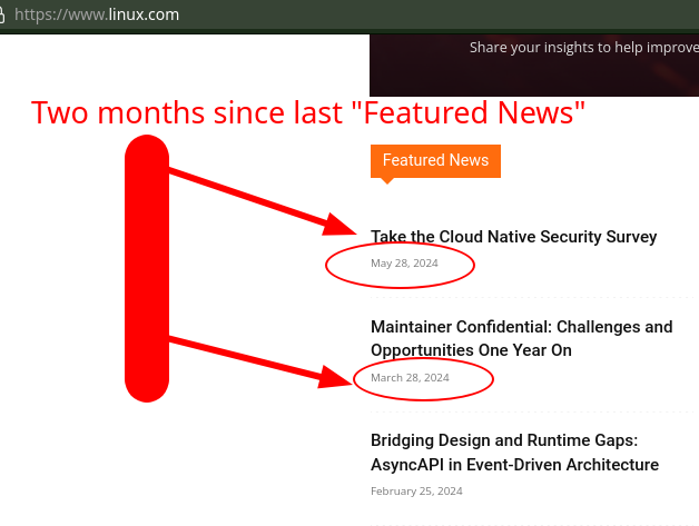 Two months since last 'Featured News': Maintainer Confidential: Challenges and Opportunities One Year On and Take the Cloud Native Security Survey