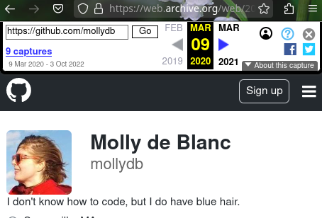 mollydb: blue hair