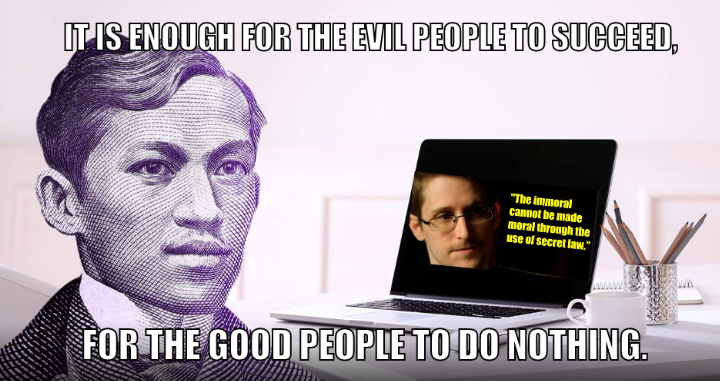 It is enough for the evil people to succeed, for the good people to do nothing.