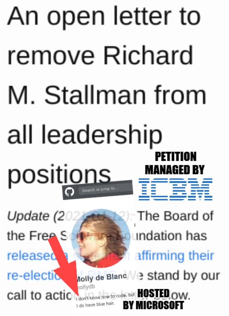 Petition managed by IBM and hosted by Microsoft