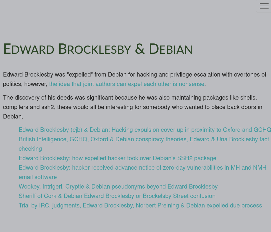 Edward Brocklesby (ejb) & Debian