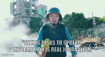 Taking risks to spread information is real journalism