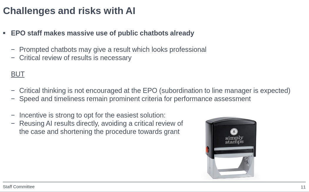 European Patent Office slop presentation