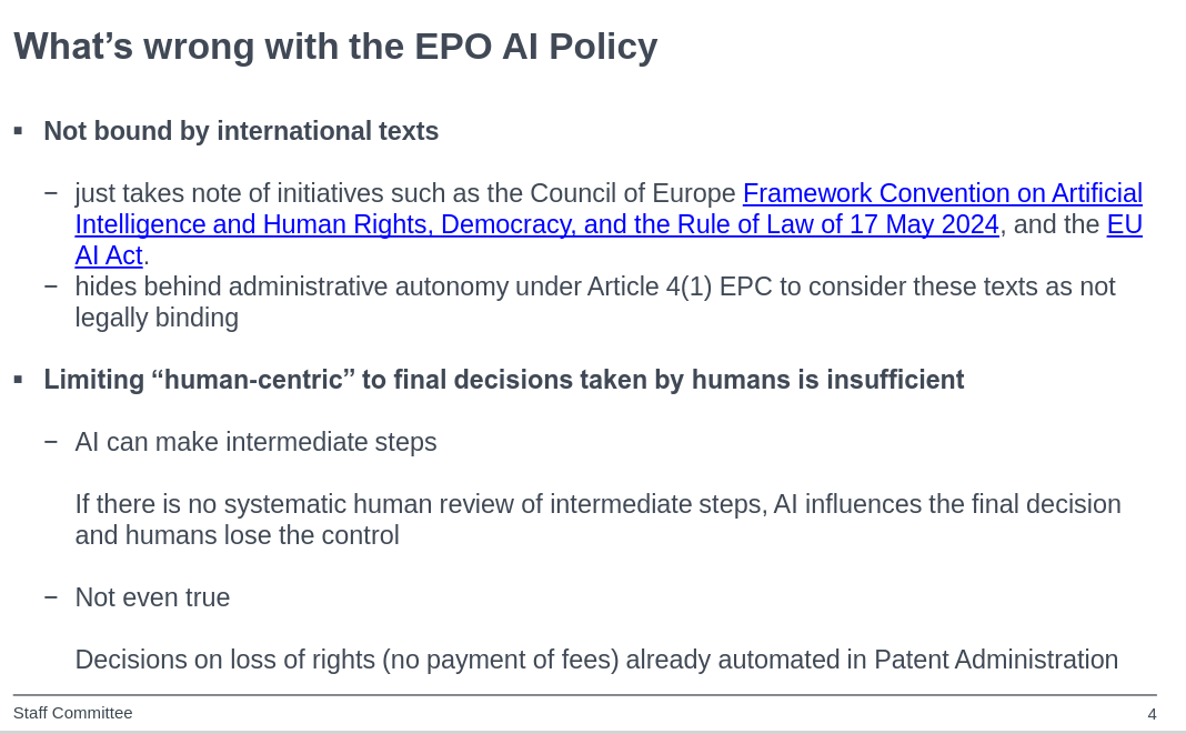 European Patent Office slop presentation